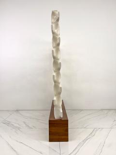 Richard Harvey Patinated Sculpta Grille Bones Screen on Walnut Base by Richard Harvey 1960s - 4182510