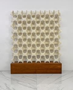 Richard Harvey Patinated Sculpta Grille Bones Screen on Walnut Base by Richard Harvey 1960s - 4182517