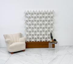 Richard Harvey Sculpta Grille Bones Screen on Walnut Base by Richard Harvey 1960s - 4175756