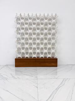 Richard Harvey Sculpta Grille Bones Screen on Walnut Base by Richard Harvey 1960s - 4175759