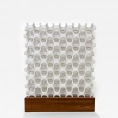 Richard Harvey Sculpta Grille Bones Screen on Walnut Base by Richard Harvey 1960s - 4176864