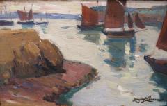 Richard Hayley Lever Boats in Harbor  - 996365