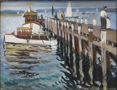 Richard Hayley Lever Fishing Boats at Dock  - 1004266