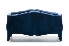 Richard Himmel Richard Himmel Lutece Collection Bomb Settee in Sapphire Blue Faux Fur c 1970 - 4641775