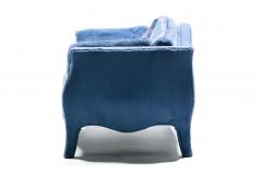 Richard Himmel Richard Himmel Lutece Collection Bomb Settee in Sapphire Blue Faux Fur c 1970 - 4641777