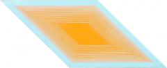 Richard Joseph Anuszkiewicz Orange on Blue Rhombus from Volumes Variable Multiple - 880068