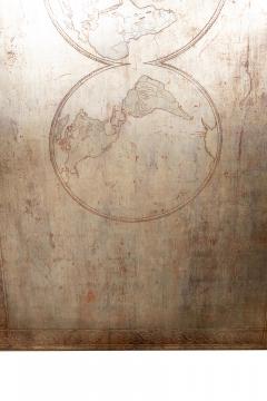 Richard Kuehne Silver Leaf Trestle Base Dining Table And Pair Of Benches - 4507108