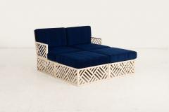 Richard L Sandfort Aluminum Outdoor Lounge Ottomans Set 1950 - 4202572