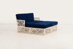 Richard L Sandfort Aluminum Outdoor Lounge Ottomans Set 1950 - 4202574