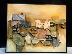 Richard Lee Monumental Assorted Natural Stone and Paint Mural on Wood Signed Lee - 415591