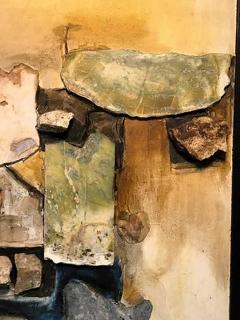 Richard Lee Monumental Assorted Natural Stone and Paint Mural on Wood Signed Lee - 415592