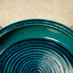 Richard Manz Stoneware Bowl and Stand by Richard Manz for Knabstrup Atelier Denmark 1960s - 4704166