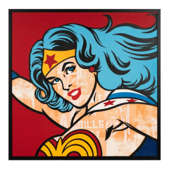 Richard Mirando Seen Graffiti Art Painting of Wonder Woman Post No Bills - 4107651
