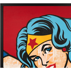 Richard Mirando Seen Graffiti Art Painting of Wonder Woman Post No Bills - 4107672