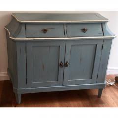 Richard Mulligan American Country Blue White Paint Decorated Buffet or Chest - 1756088