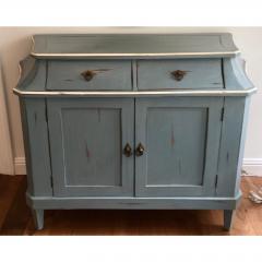 Richard Mulligan American Country Blue White Paint Decorated Buffet or Chest - 1756089