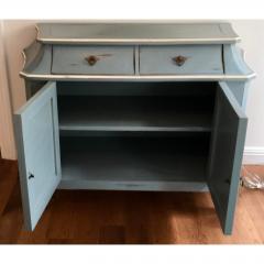 Richard Mulligan American Country Blue White Paint Decorated Buffet or Chest - 1756091