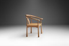 Richard Nissen Beech and Wicker Yin Chair by Richard Nissen for Nissen Denmark 1960s - 3923985