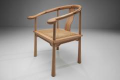 Richard Nissen Beech and Wicker Yin Chair by Richard Nissen for Nissen Denmark 1960s - 3923988