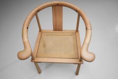 Richard Nissen Beech and Wicker Yin Chair by Richard Nissen for Nissen Denmark 1960s - 3923990