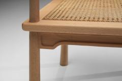 Richard Nissen Beech and Wicker Yin Chair by Richard Nissen for Nissen Denmark 1960s - 3923996