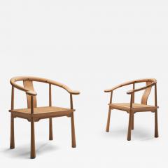 Richard Nissen Pair of Yin Chairs by Richard Nissen for Nissens Tr varefabrik Denmark 1960s - 4248813
