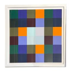 Richard Paul Lohse geometric silkscreen in colors Italy - 4196579