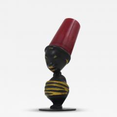 Richard Rohac 1950s African Figurine Mid Century Brass Salt Shaker by Richard Rohac Austria - 4044050