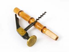 Richard Rohac Richard Rohac Bamboo Brass Hammer Bottle Opener Cork Screw Nutcracker 1950s - 4058110
