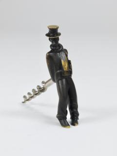 Richard Rohac Richard Rohac Leaning Tipsy Gentleman Brass Bottle Opener Vienna 1950s - 4253990