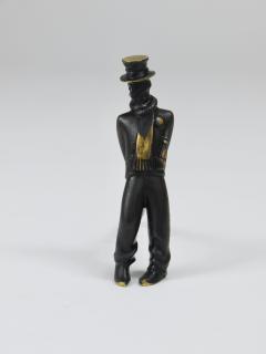 Richard Rohac Richard Rohac Leaning Tipsy Gentleman Brass Bottle Opener Vienna 1950s - 4254016