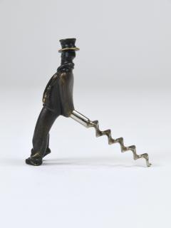 Richard Rohac Richard Rohac Leaning Tipsy Gentleman Brass Bottle Opener Vienna 1950s - 4254019