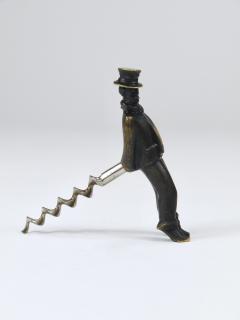 Richard Rohac Richard Rohac Leaning Tipsy Gentleman Brass Bottle Opener Vienna 1950s - 4254021