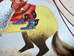 Richard Scarry Brave Cowboy Bill Little Golden Book Original 2 Page Illustration - 4797096