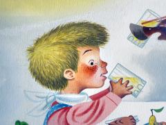 Richard Scarry Little Benny Wanted a Pony Little Golden Book Cover Illustration Original Art - 4475374