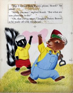 Richard Scarry Richard Scarry Original Art Danny Beavers Secret - 4587071
