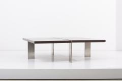 Richard Schultz Architectural 1960s Coffee Table in Steel and Wood Germany 1960s - 2077004