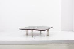 Richard Schultz Architectural 1960s Coffee Table in Steel and Wood Germany 1960s - 2077006