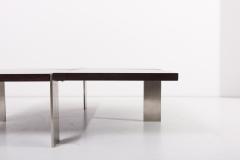 Richard Schultz Architectural 1960s Coffee Table in Steel and Wood Germany 1960s - 2077013