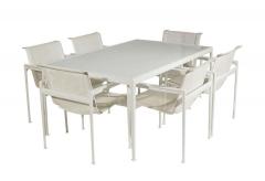 Richard Schultz Mid Century Modern White Patio Chairs and Table Set by Richard Schultz for Knoll - 1749233