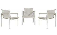 Richard Schultz Mid Century Modern White Patio Chairs and Table Set by Richard Schultz for Knoll - 1749241