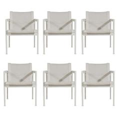 Richard Schultz Mid Century Modern White Patio Chairs and Table Set by Richard Schultz for Knoll - 1749246