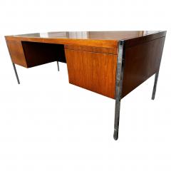 Richard Schultz Richard Schultz For Knoll Rosewood and Chrome Executive Desk - 4474625