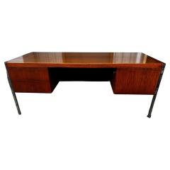 Richard Schultz Richard Schultz For Knoll Rosewood and Chrome Executive Desk - 4474627