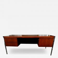 Richard Schultz Richard Schultz For Knoll Rosewood and Chrome Executive Desk - 4475582