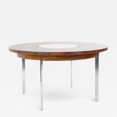 Richard Young Mid Century Round Rosewood Lazy Susan Dining Table - 2573007