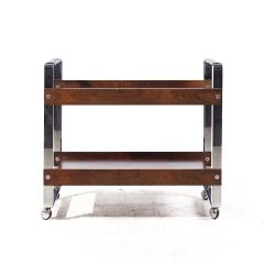 Richard Young Richard Young for Merrow Associates Mid Century Rosewood and Chrome Serving Cart - 3826921