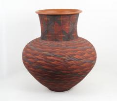 Richard Zane Smith Corrugated polychrome Wyandot jar by Richard Zane Smith - 4075955