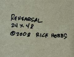 Rick Hobbs 2008 Rick Hobbs Rehearsal Large Abstract Acrylic Painting on Board Signed - 4722010
