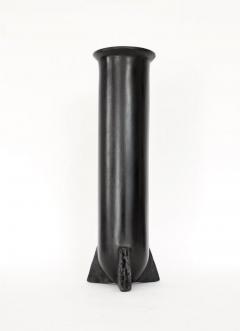 Rick Owens RICK OWENS BRONZE SCULPTURAL URNETTE VASE IN BLACK PATINA - 2069440